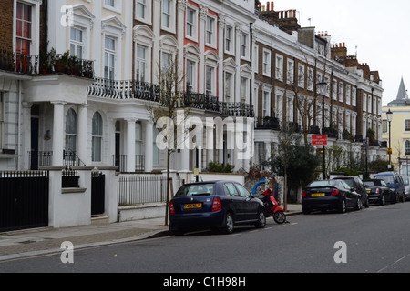 Maisons traditionnelles dans le quartier de Notting Hill, Londres, Royaume-Uni ARTIFEX LUCIS Banque D'Images