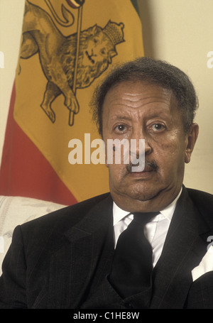 Empereur d'Ethiopie Ahma Selassie I, fils de Haile Sellasie, à la maison dans une banlieue de Washington DC, le 21 février 1992. Banque D'Images