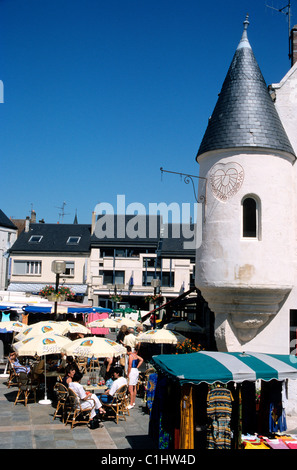 La France, l'Orne, le marché du village de Mortagne-au-Perche Banque D'Images