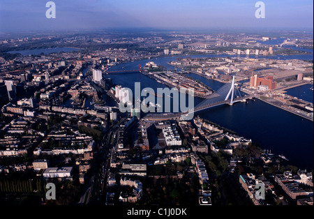Pays-bas, Rotterdam (vue aérienne) de la ville Banque D'Images