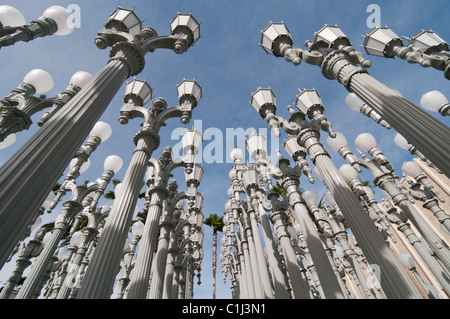 La lumière urbaine par Chris Burden, Los Angeles County Museum of Art, Los Angeles, Los Angeles County, Californie, USA Banque D'Images