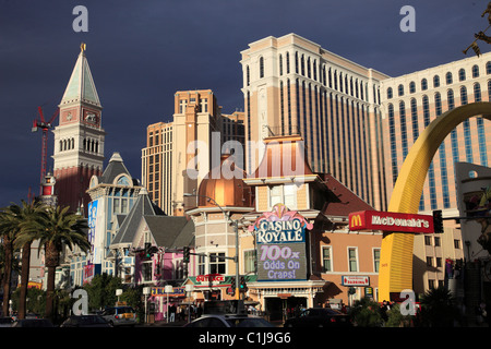 USA, Nevada, Las Vegas, le Strip, Casino Royale, le vénitien, Banque D'Images