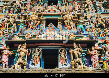 Compte tenu de la proximité de Gopuram du Temple de Kapaleeshwara, Kanchipuram, Tamil Nadu, Inde Banque D'Images