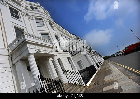 Chichester exposée une rangée de bâtiments classés Grade 1 dans Kemp Town Brighton développé par Thomas Kemp Banque D'Images