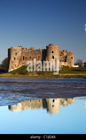 Château de Carew, Pembrokeshire, Pays de Galles de l'Ouest, Royaume-Uni Banque D'Images