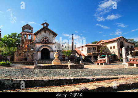 Ancien village Altos de Chavon Banque D'Images