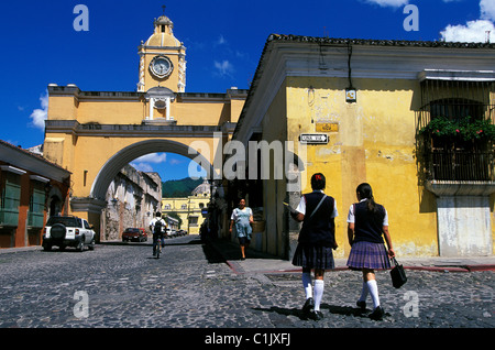 Guatemala, Cordillère centrale, Sacatepequez Department, Antigua, classée au Patrimoine Mondial de l'UNESCO Banque D'Images