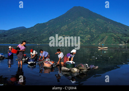 Guatemala Solola, département, région du lac Atitlan, Santiago Atitlan Banque D'Images