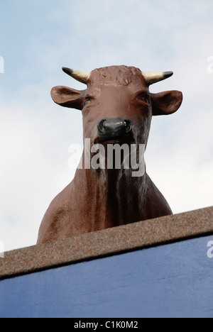 Model bull au steak et à secteurs public usine Maison à Himley, Shropshire Banque D'Images