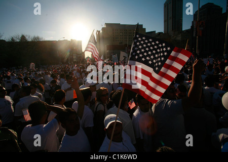 Environ 12 000 personnes mars et Rassemblement pour la réforme du droit de l'immigration. Banque D'Images