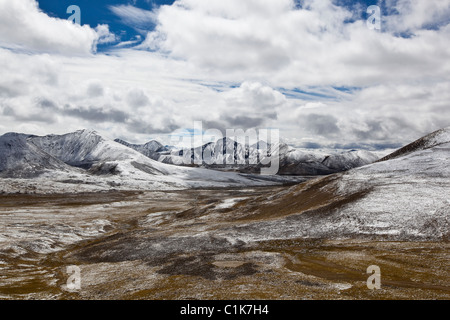 Tibet : un col de montagne milha Banque D'Images