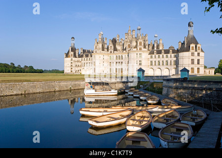 France Loir et Cher château de Chambord et 13 442,53 Un jeu national preserve plus grand château en Touraine construit en 1519 1547 Banque D'Images