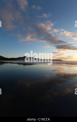 Chesterman Beach at Sunset, Tofino, Vancouver Island, British Columbia, Canada Banque D'Images