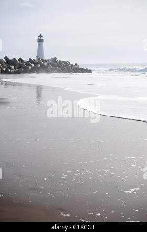 Phare Walton, Santa Cruz, Californie, USA Banque D'Images