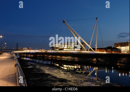 La ville de Newport et le bord de la passerelle Banque D'Images