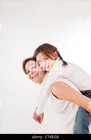 Portrait de Mère et fille Banque D'Images