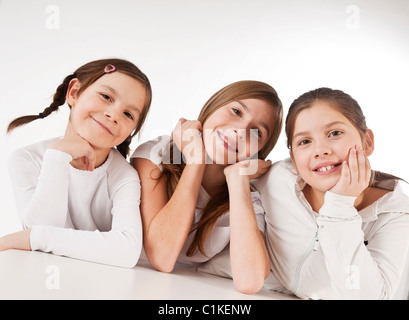 Portrait de trois jeunes filles Banque D'Images
