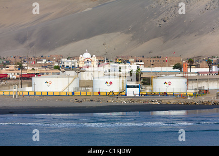 Ville et port de Salaverry, Trujillo, Pérou Banque D'Images