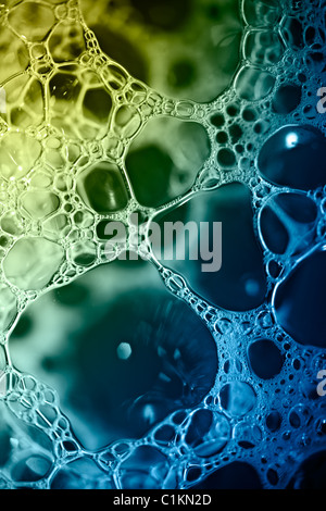 La texture des bulles de savon, macro, tonique Banque D'Images