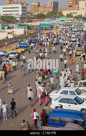 Soudan, Khartoum, et la Grande Mosquée Banque D'Images