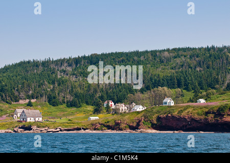 Québec, Canada. Règlement historique sur l'île Bonaventure au large de Percé. Banque D'Images