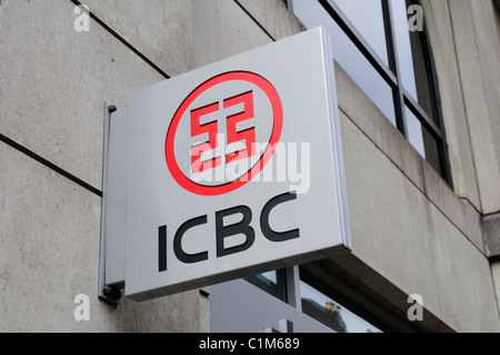 Banque industrielle et commerciale de Chine ICBC signent, Londres, Angleterre, Royaume-Uni Banque D'Images