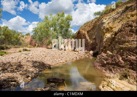 L'ocre des fosses dans le Western MacDonnell National Park, Australie Banque D'Images