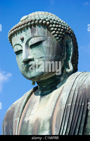 Portrait de Daibutsu (Grand Bouddha) de Kamakura, Japon Banque D'Images