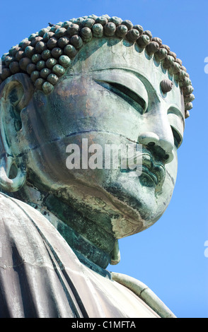 Portrait de Daibutsu (Grand Bouddha) de Kamakura, Japon Banque D'Images