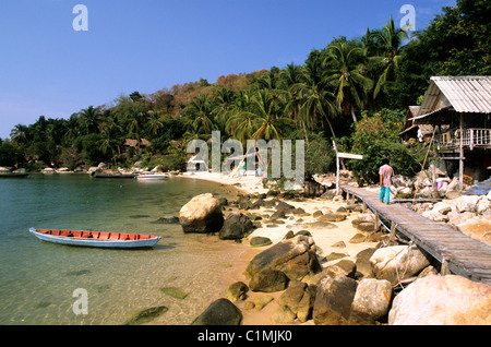 La Thaïlande, le golfe du Siam, Ko Tao Chalok Baan Kao Island, Beach Banque D'Images