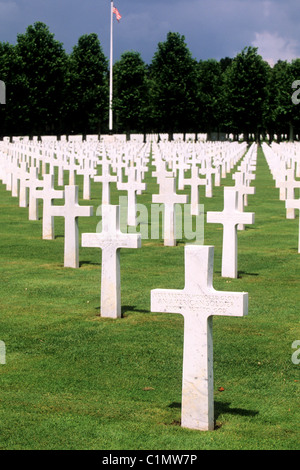 La France, l'Aisne, région de la FERE en Tardenois, Tardenois, le cimetière américain Oise Aisne Banque D'Images