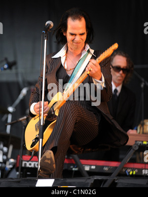 Nick Cave and the Bad Seeds effectuer au Glastonbury Festival 2009 - Jour 3 Somerset, Angleterre - 28.06.09 ( ) : Banque D'Images