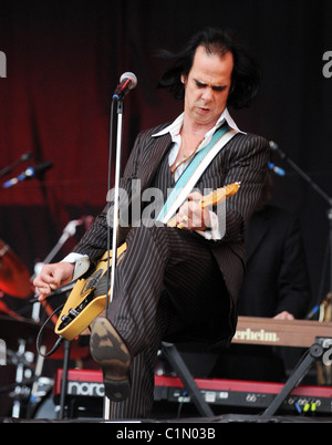 Nick Cave and the Bad Seeds effectuer au Glastonbury Festival 2009 - Jour 3 Somerset, Angleterre - 28.06.09 ( ) : Banque D'Images