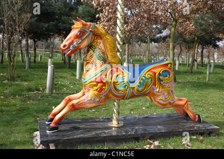 Engin Showmans Guild of Great Britain Memorial au National Memorial Arboretum dans Staffordshire UK Banque D'Images