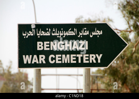 Le cimetière de guerre de Benghazi, Libye Banque D'Images