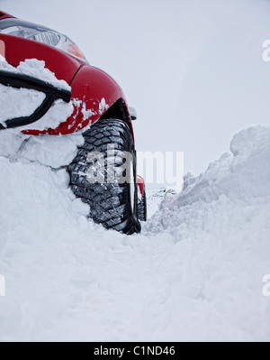 Excursion en jeep, Ice Cap Langjökull, Islande Banque D'Images