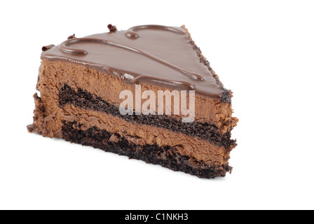 Isolées gâteau au chocolat Banque D'Images