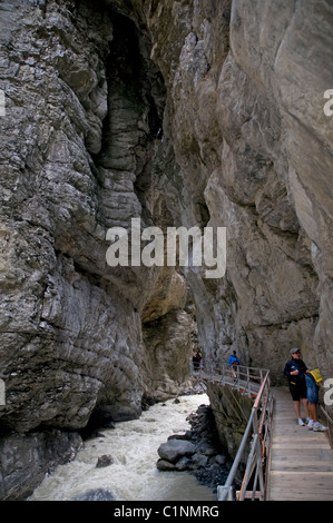 L'impressionnante gorge Gletscherschlucht près de Grindelwald Grund et Banque D'Images