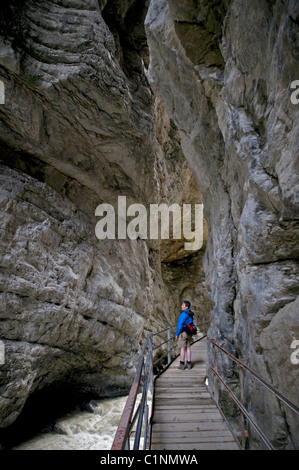 L'impressionnante gorge Gletscherschlucht près de Grindelwald Grund et Banque D'Images