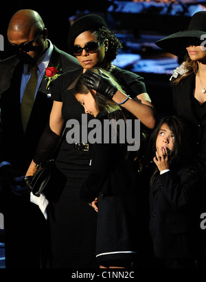 La famille Jackson Randy Jackson, Janet Jackson, Paris Jackson, Prince Michael Jackson II AKA couverture et la Toya Jackson La Banque D'Images