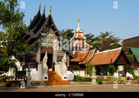 La Thaïlande, la province de Chiang Mai, Chiang Mai, le Wat Chedi Luang temple Banque D'Images