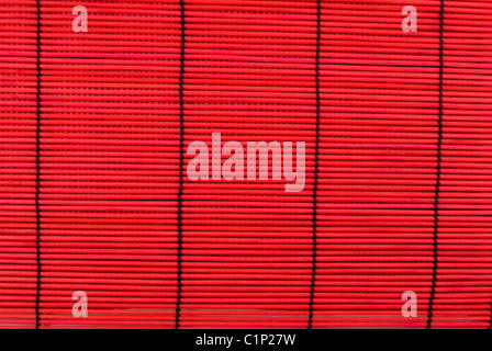Natte de bambou rouge Banque D'Images
