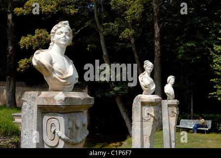 France, Calvados, Mezidon Canon, Château de Canon gardens Banque D'Images