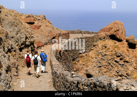 Le Cap Vert, l'île de Santo Antao, trekking entre Ponta do Sol et Cruzinha da Graça Banque D'Images