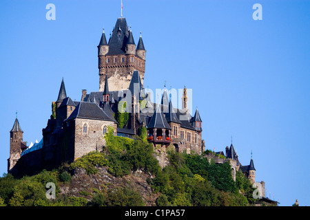 Allemagne, Cochem, vallée de la Moselle, Château Reichsburg Cochem Banque D'Images