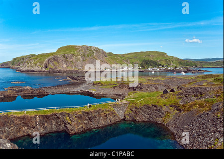 Anciennes ardoisières sur l'île d'Easdale au sud d'Oban en Ecosse Banque D'Images