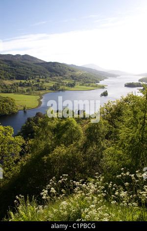 L'Écosse, Perthshire, Queen's view, Loch Tummel au crépuscule Banque D'Images