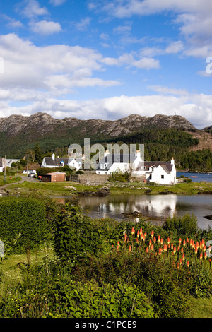 L'Écosse, Plockton, village sur les rives du Loch Carron Banque D'Images