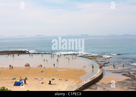 L'Australie, Nouvelle Galles du Sud, des bains de mer de Newcastle Banque D'Images