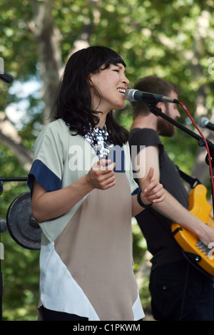 Yukimi Nagano de Dragon fonctionne à Central Park Summerstage de New York City, USA - 18.07.09 Banque D'Images